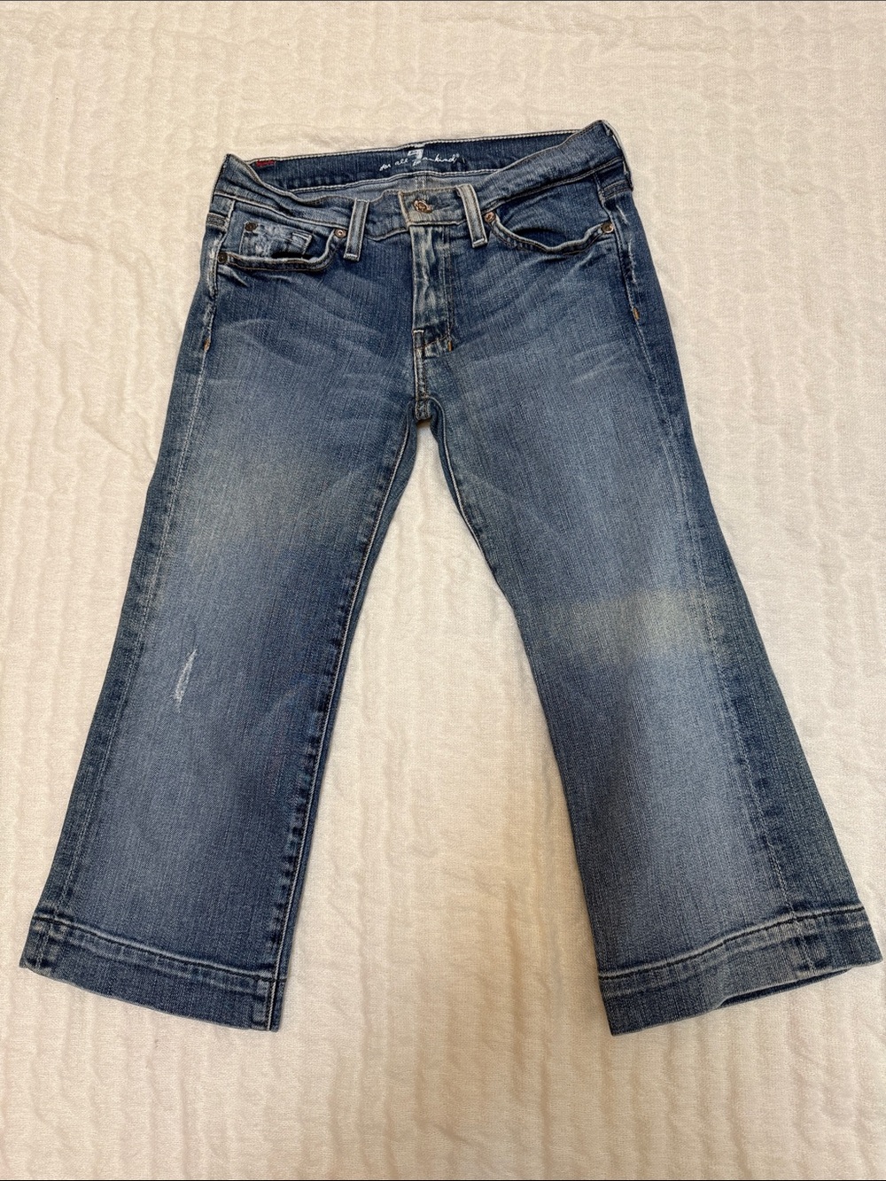 7 For All Mankind Blue Capri/jorts